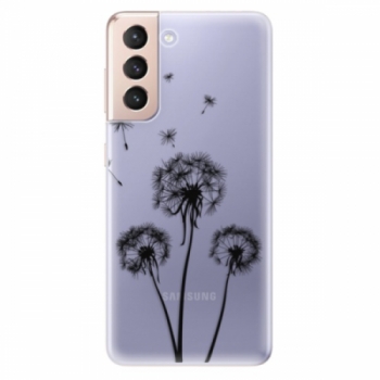 Odolné silikonové pouzdro iSaprio - Three Dandelions - black - Samsung Galaxy S21