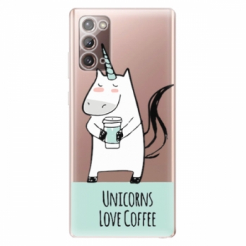 Odolné silikonové pouzdro iSaprio - Unicorns Love Coffee - Samsung Galaxy Note 20