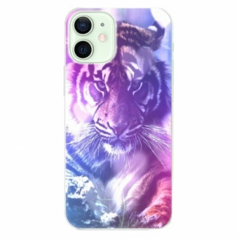 Odolné silikonové pouzdro iSaprio - Purple Tiger - iPhone 12