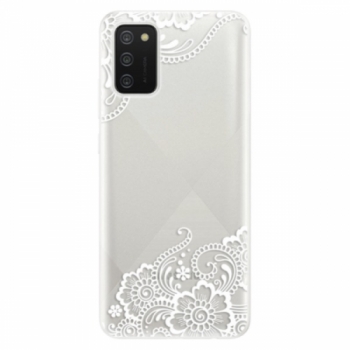 Odolné silikonové pouzdro iSaprio - White Lace 02 - Samsung Galaxy A02s