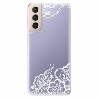 Odolné silikonové pouzdro iSaprio - White Lace 02 - Samsung Galaxy S21