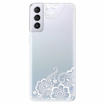 Odolné silikonové pouzdro iSaprio - White Lace 02 - Samsung Galaxy S21+