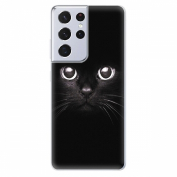 Odolné silikonové pouzdro iSaprio - Black Cat - Samsung Galaxy S21 Ultra