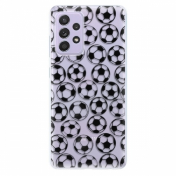 Odolné silikonové pouzdro iSaprio - Football pattern - black - Samsung Galaxy A52/A52 5G