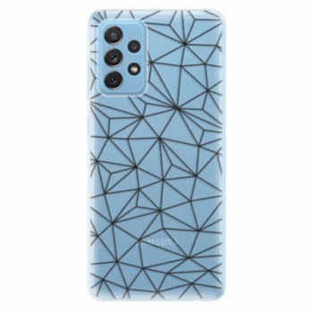 Odolné silikonové pouzdro iSaprio - Abstract Triangles 03 - black - Samsung Galaxy A72