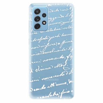 Odolné silikonové pouzdro iSaprio - Handwriting 01 - white - Samsung Galaxy A72