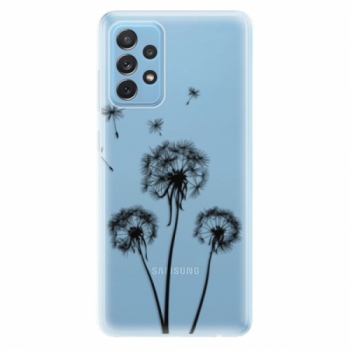 Odolné silikonové pouzdro iSaprio - Three Dandelions - black - Samsung Galaxy A72