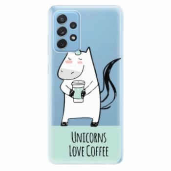 Odolné silikonové pouzdro iSaprio - Unicorns Love Coffee - Samsung Galaxy A72