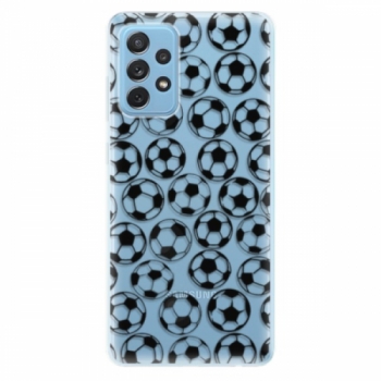Odolné silikonové pouzdro iSaprio - Football pattern - black - Samsung Galaxy A72