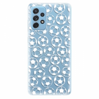 Odolné silikonové pouzdro iSaprio - Football pattern - white - Samsung Galaxy A72