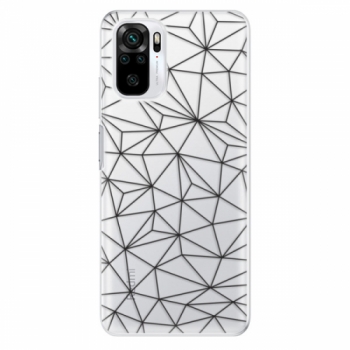 Odolné silikonové pouzdro iSaprio - Abstract Triangles 03 - black - Xiaomi Redmi Note 10 / Note 10S