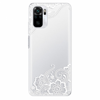 Odolné silikonové pouzdro iSaprio - White Lace 02 - Xiaomi Redmi Note 10 / Note 10S