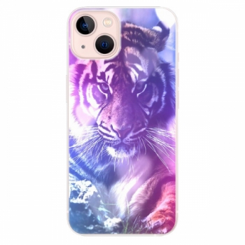 Odolné silikonové pouzdro iSaprio - Purple Tiger - iPhone 13