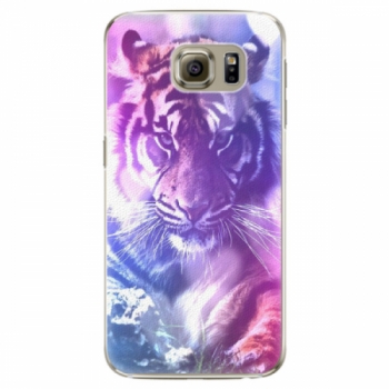 Plastové pouzdro iSaprio - Purple Tiger - Samsung Galaxy S6 Edge Plus