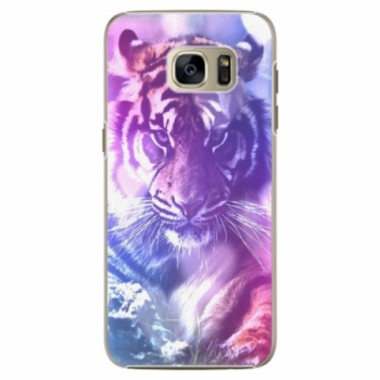 Plastové pouzdro iSaprio - Purple Tiger - Samsung Galaxy S7