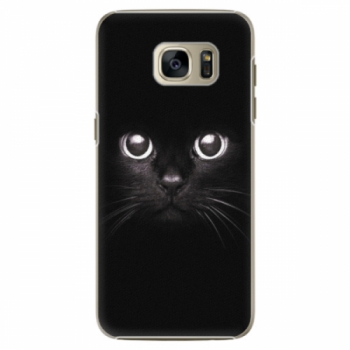 Plastové pouzdro iSaprio - Black Cat - Samsung Galaxy S7 Edge