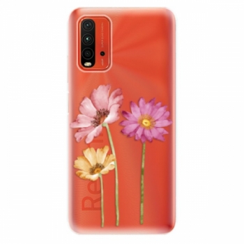 Odolné silikonové pouzdro iSaprio - Three Flowers - Xiaomi Redmi 9T
