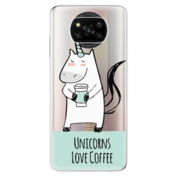 Odolné silikonové pouzdro iSaprio - Unicorns Love Coffee - Xiaomi Poco X3 Pro / X3 NFC