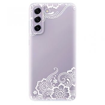 Odolné silikonové pouzdro iSaprio - White Lace 02 - Samsung Galaxy S21 FE 5G