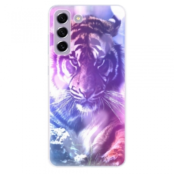 Odolné silikonové pouzdro iSaprio - Purple Tiger - Samsung Galaxy S21 FE 5G