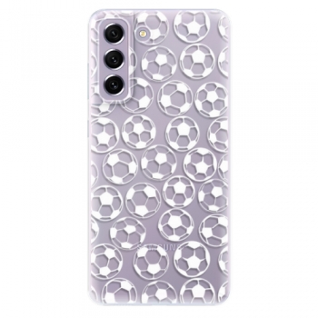Odolné silikonové pouzdro iSaprio - Football pattern - white - Samsung Galaxy S21 FE 5G