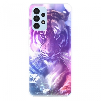 Odolné silikonové pouzdro iSaprio - Purple Tiger - Samsung Galaxy A13