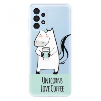 Odolné silikonové pouzdro iSaprio - Unicorns Love Coffee - Samsung Galaxy A13