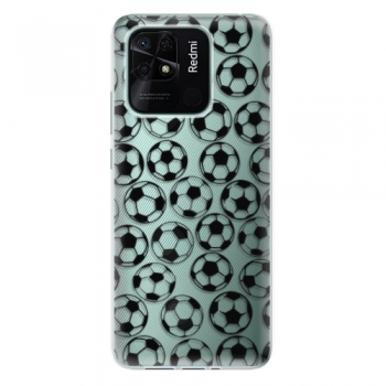 Odolné silikonové pouzdro iSaprio - Football pattern - black - Xiaomi Redmi 10C